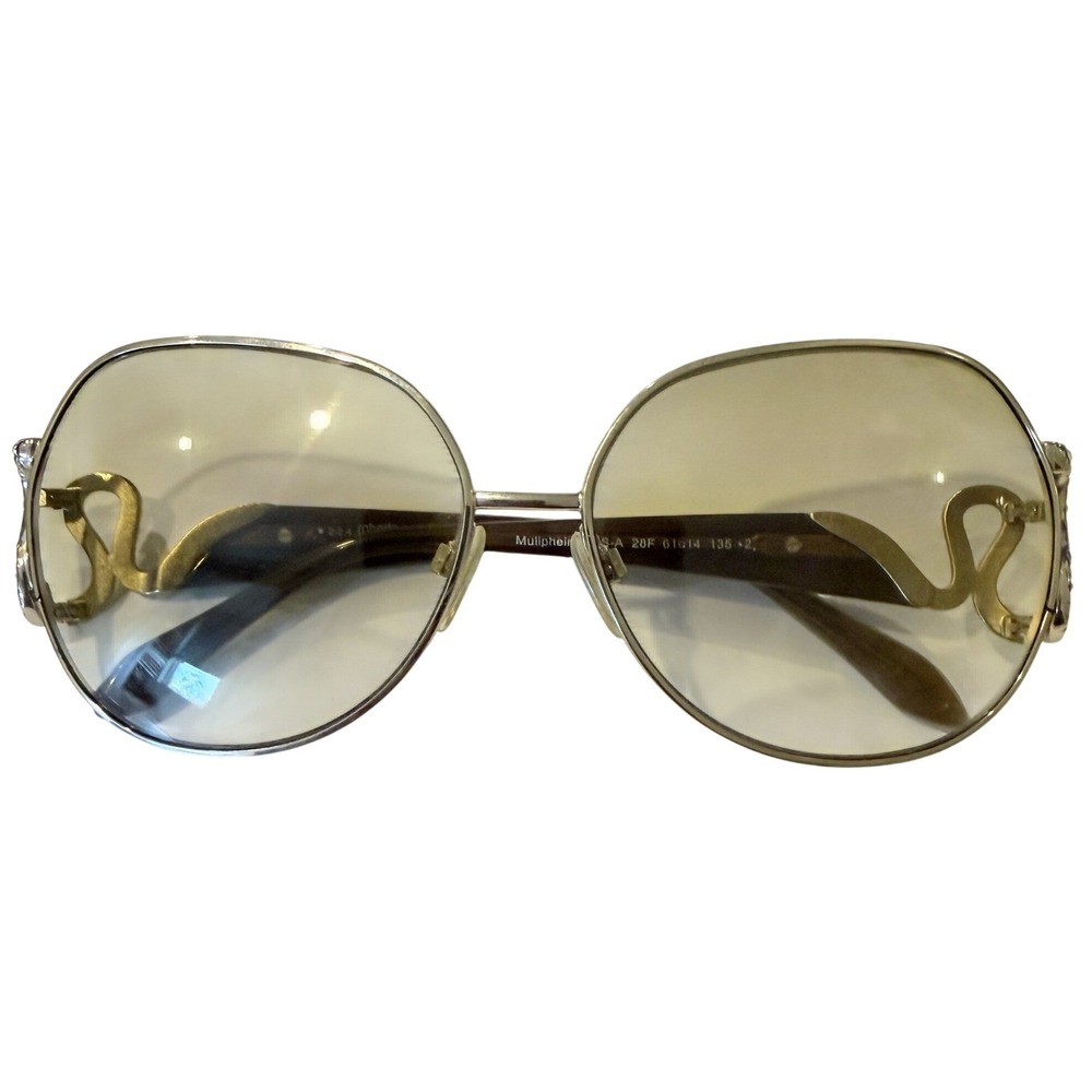 Roberto Cavalli Muliphein‎ 919S-A Gold Aviator Sunglasses 28F 61-14-135 Italy